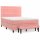 vidaXL Boxspringbett mit Matratze Rosa 140x190 cm Samt