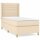 WOWONA Boxspringbett mit Matratze Creme 100x200 cm Stoff