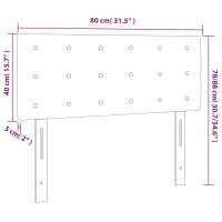 vidaXL Kopfteil Dunkelbraun 80x5x78/88 cm Stoff