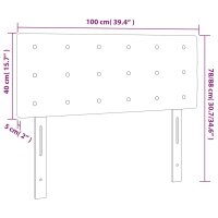 vidaXL Kopfteil Blau 100x5x78/88 cm Stoff