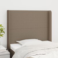 vidaXL Kopfteil mit Ohren Taupe 83x16x118/128 cm Stoff