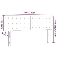 vidaXL Kopfteile 2 Stk. Hellgrau 72x5x78/88 cm Stoff