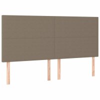 vidaXL Kopfteile 4 Stk. Taupe 80x5x78/88 cm Stoff