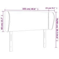 vidaXL Kopfteil mit Ohren Gr&uuml;n 103x23x78/88 cm Stoff