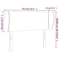 vidaXL Kopfteil mit Ohren Schwarz 83x23x78/88 cm Kunstleder