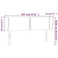 vidaXL Kopfteil mit Ohren Braun 147x23x78/88 cm Kunstleder