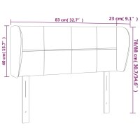 vidaXL Kopfteil mit Ohren Dunkelbraun 83x23x78/88 cm Stoff