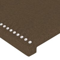 vidaXL Kopfteil mit Ohren Dunkelbraun 103x23x78/88 cm Stoff