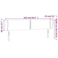 vidaXL Kopfteil mit Ohren Creme 163x23x78/88 cm Stoff