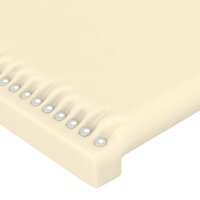 vidaXL Kopfteil mit Ohren Creme 93x23x78/88 cm Kunstleder