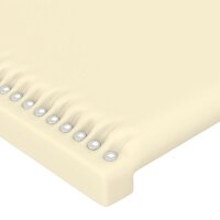 vidaXL Kopfteil mit Ohren Creme 103x23x78/88 cm Kunstleder