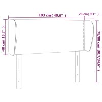 vidaXL Kopfteil mit Ohren Creme 103x23x78/88 cm Kunstleder