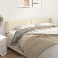 vidaXL Kopfteil mit Ohren Creme 163x23x78/88 cm Kunstleder