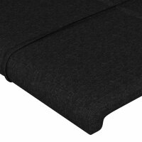 vidaXL Kopfteil mit Ohren Schwarz 83x23x78/88 cm Stoff