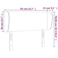 vidaXL Kopfteil mit Ohren Dunkelgr&uuml;n 83x23x78/88 cm Samt