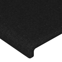 vidaXL Kopfteil mit Ohren Schwarz 83x23x78/88 cm Stoff