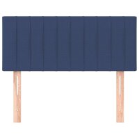 vidaXL Kopfteil Blau 100x5x78/88 cm Stoff