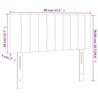 vidaXL Kopfteil Dunkelgrau 80x5x78/88 cm Stoff