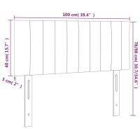 vidaXL Kopfteil Dunkelgrau 100x5x78/88 cm Stoff