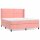 vidaXL Boxspringbett mit Matratze Rosa 160x200 cm Samt