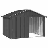 vidaXL Hundehütte Anthrazit 116,5x103x81,5 cm...