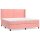 vidaXL Boxspringbett mit Matratze Rosa 200x200 cm Samt