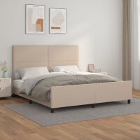 vidaXL Bettgestell mit Kopfteil Cappuccino-Braun 180x200...