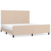 vidaXL Bettgestell mit Kopfteil Cappuccino-Braun 180x200...