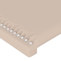 vidaXL Bettgestell mit Kopfteil Cappuccino-Braun 80x200 cm Kunstleder