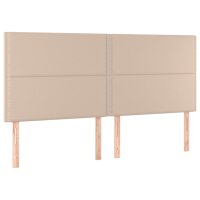 vidaXL Bettgestell mit Kopfteil Cappuccino-Braun 200x200 cm Kunstleder