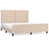 vidaXL Bettgestell mit Kopfteil Cappuccino-Braun 180x200...