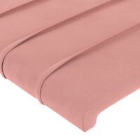 vidaXL Bettgestell mit Kopfteil Rosa 200x200 cm Samt