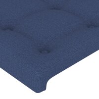 vidaXL Bettgestell mit Kopfteil Blau 140x190 cm Stoff