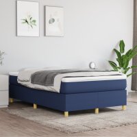 vidaXL Boxspringbett Blau 120x200 cm Stoff