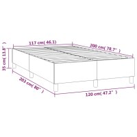 vidaXL Boxspringbett Blau 120x200 cm Stoff