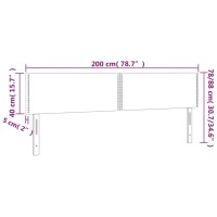 vidaXL Kopfteile 2 Stk. Schwarz 100x5x78/88 cm Stoff