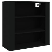 vidaXL Wandschrank Schwarz 80x33x80 cm Holzwerkstoff