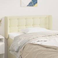 vidaXL Kopfteil mit Ohren Creme 103x16x78/88 cm Kunstleder