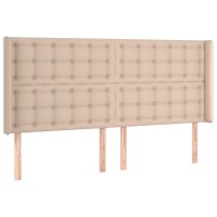 vidaXL Kopfteil mit Ohren Cappuccino-Braun 163x16x118/128cm Kunstleder