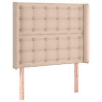 vidaXL Kopfteil mit Ohren Cappuccino-Braun 83x16x118/128 cm Kunstleder