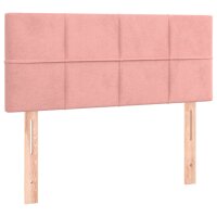 vidaXL Boxspringbett mit Matratze Rosa 120x200 cm Samt