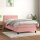 vidaXL Boxspringbett mit Matratze Rosa 100x200 cm Samt