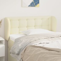 vidaXL Kopfteil mit Ohren Creme 83x23x78/88 cm Kunstleder