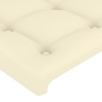 vidaXL Kopfteil mit Ohren Creme 83x23x78/88 cm Kunstleder