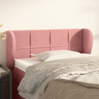 vidaXL Kopfteil mit Ohren Rosa 103x23x78/88 cm Samt