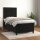 WOWONA Boxspringbett mit Matratze Schwarz 90x200 cm Samt