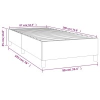 vidaXL Boxspringbett Taupe 90x190 cm Stoff