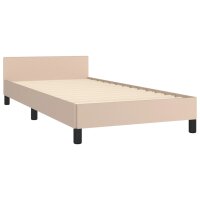 vidaXL Bettgestell mit Kopfteil Cappuccino-Braun 80x200 cm Kunstleder