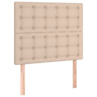 vidaXL Bettgestell mit Kopfteil Cappuccino-Braun 80x200 cm Kunstleder