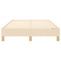 vidaXL Boxspringbett Creme 120x200 cm Stoff